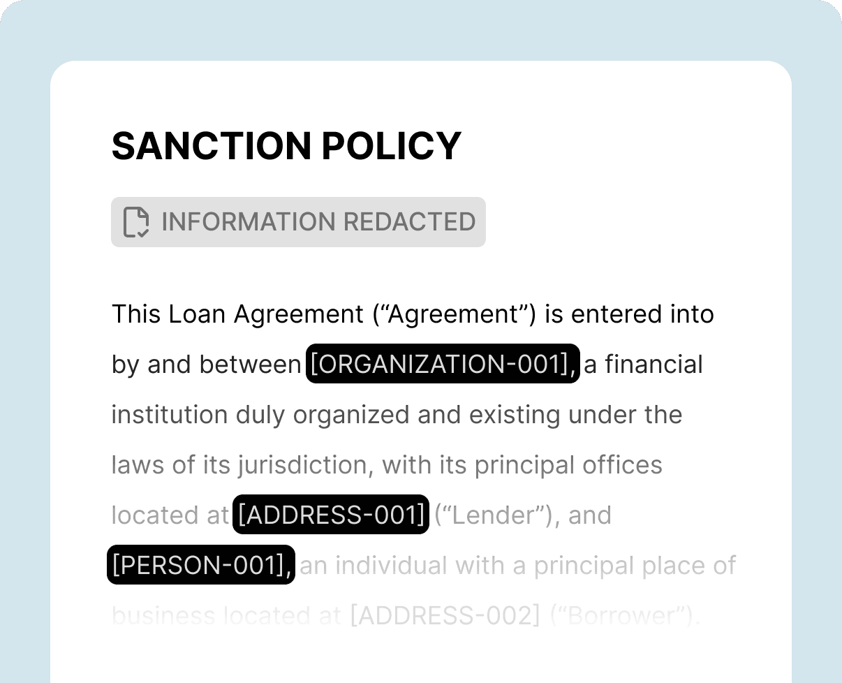 Sanctions Policy (redacted)