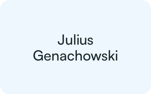 Julius Genachowski Partner - Name on plain background